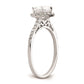 0.75ct. CZ Solid Real 14K White Gold Heart Halo Engagement Ring