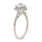1.00ct. CZ Solid Real 14K White Gold Heart Halo Engagement Ring