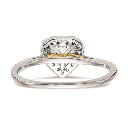 1.00ct. CZ Solid Real 14ktt Heart Halo Engagement Ring