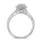 1.00ct. CZ Solid Real 14k Rose Heart Halo Engagement Ring