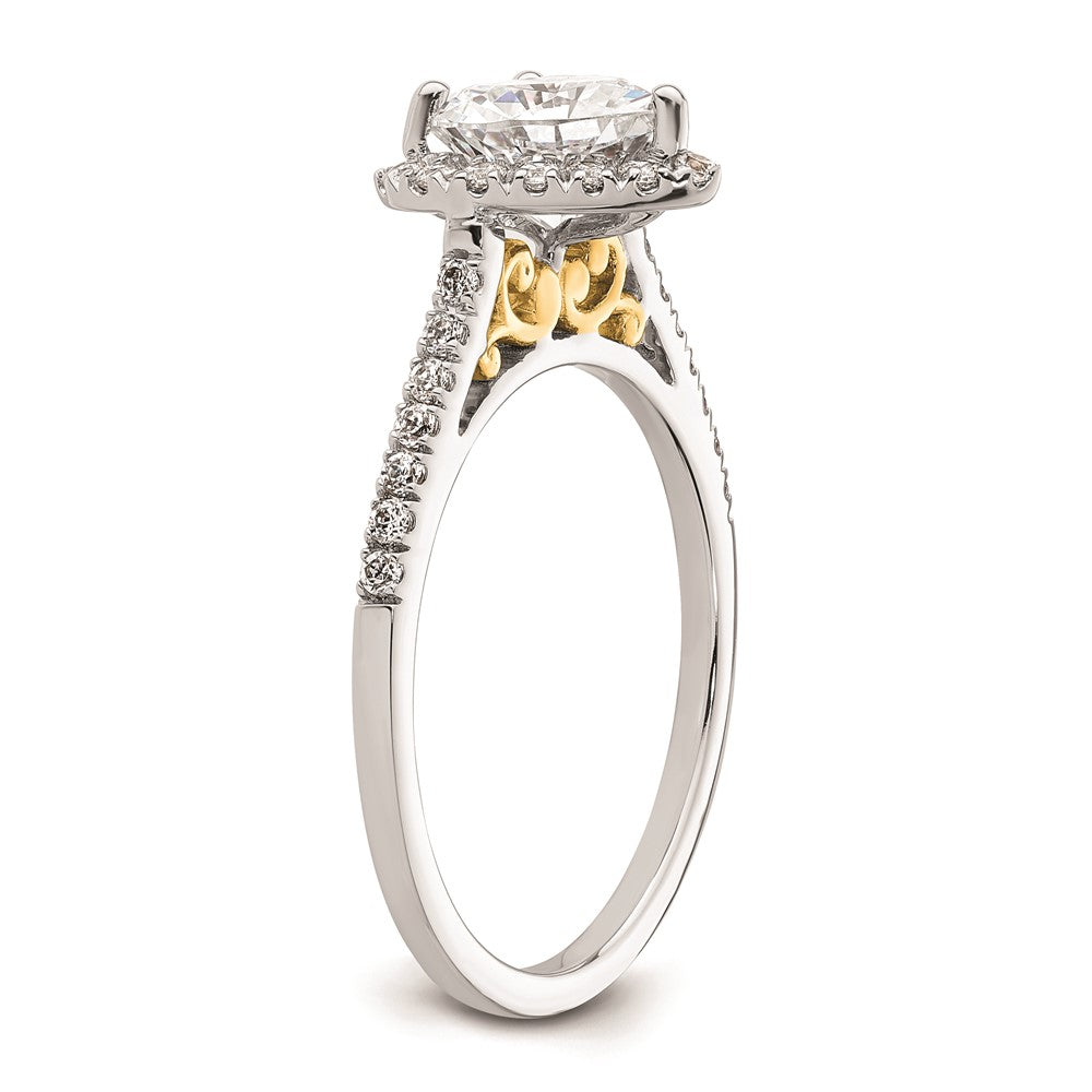 1.50ct. CZ Solid Real 14ktt Heart Halo Engagement Ring