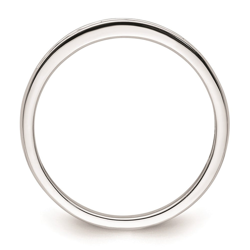 14k White Gold Real Diamond Wedding Band