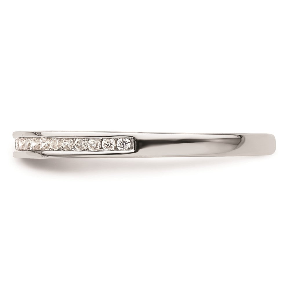 14k White Gold Real Diamond Wedding Band