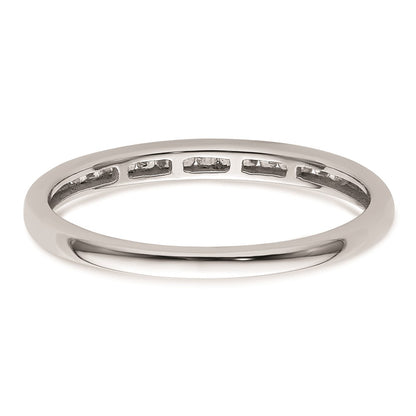 0.09ct. CZ Solid Real 14k White Gold Wedding Wedding Band Ring