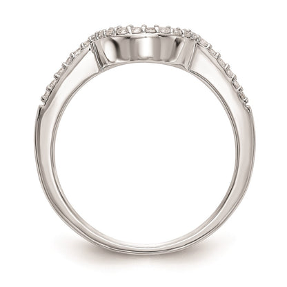0.18ct. CZ Solid Real 14k White Gold Wedding Wedding Band Ring