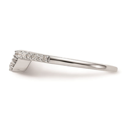 14k White Gold Real Diamond Wedding Band