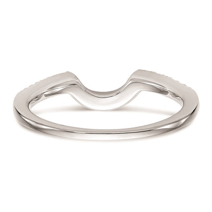 0.18ct. CZ Solid Real 14k White Gold Wedding Wedding Band Ring
