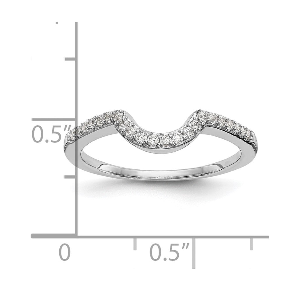 0.18ct. CZ Solid Real 14k White Gold Wedding Wedding Band Ring