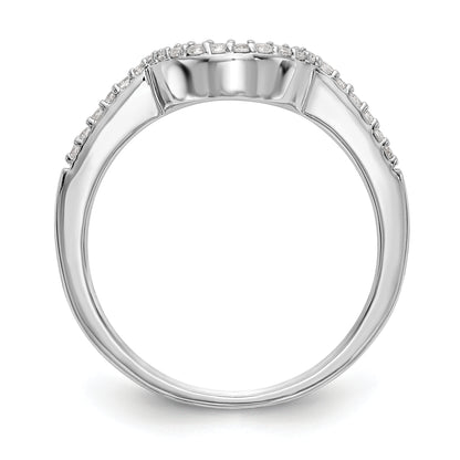 0.18ct. CZ Solid Real 14k White Gold Wedding Wedding Band Ring