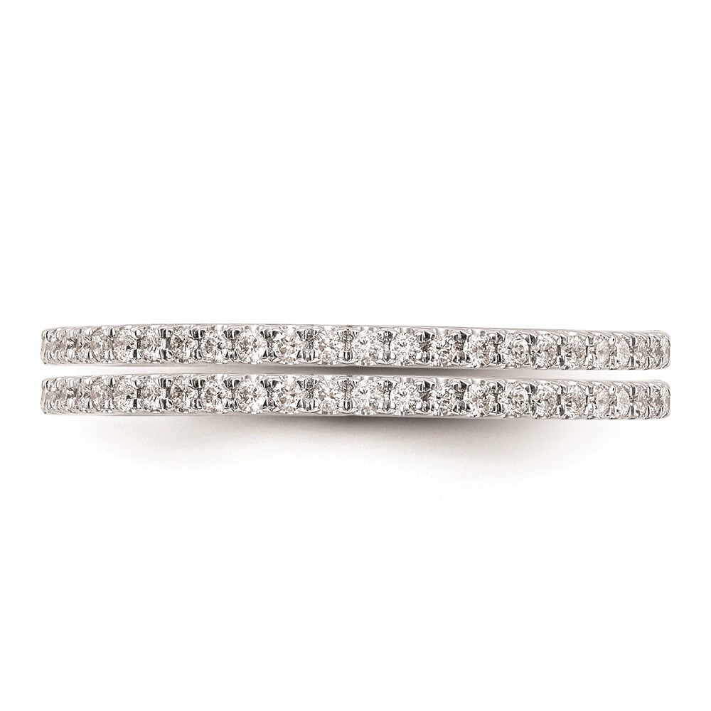 0.25ct. CZ Solid Real 14k White Gold Set of 2 Wedding Wedding Band Rings