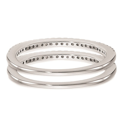 14k White Gold Real Diamond Set of 2 Wedding Bands