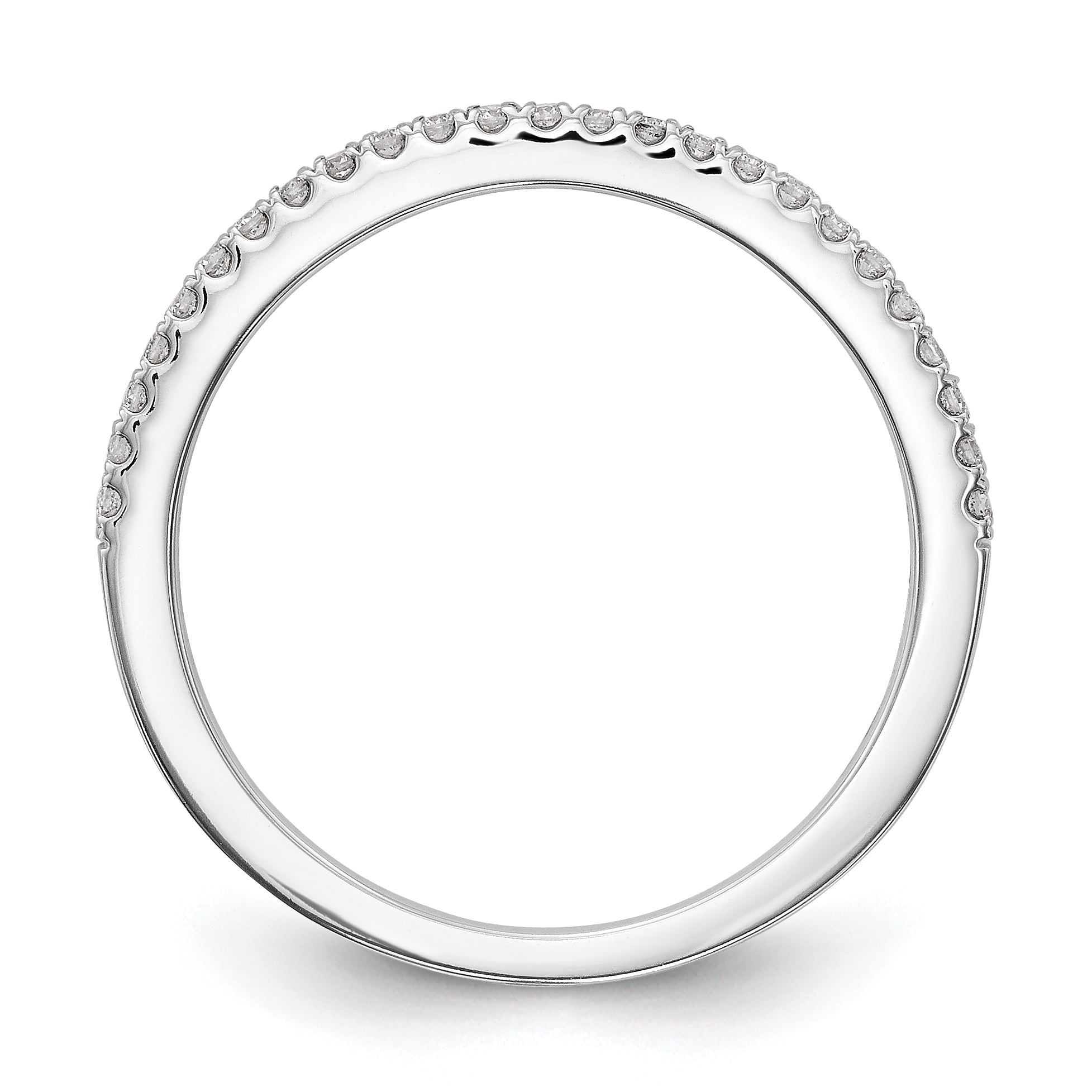 0.25ct. CZ Solid Real 14k White Gold Set of 2 Wedding Wedding Band Rings