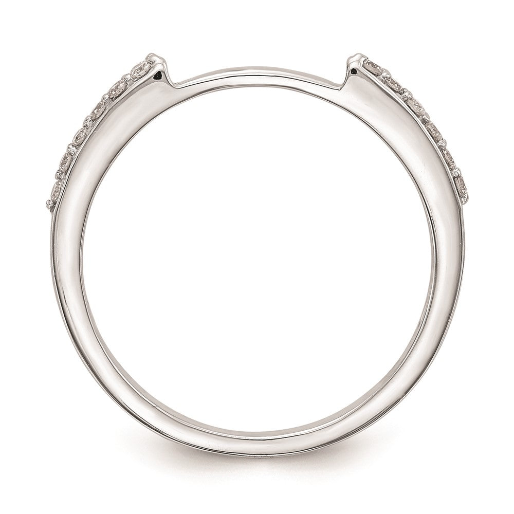 14k White Gold Real Diamond Set of 2 Wedding Bands