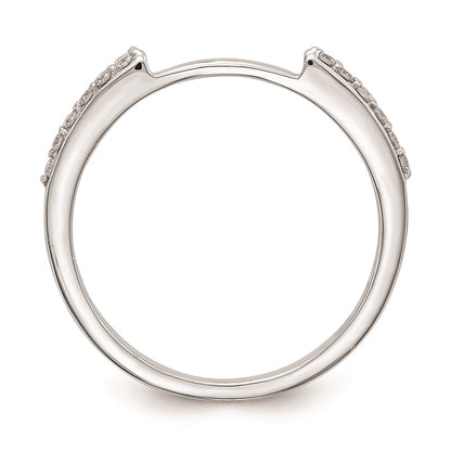 14k White Gold Real Diamond Set of 2 Wedding Bands