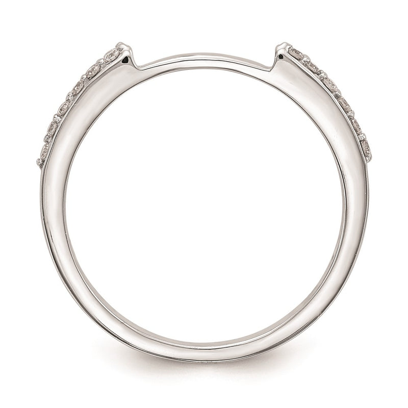 14k White Gold Real Diamond Set of 2 Wedding Bands