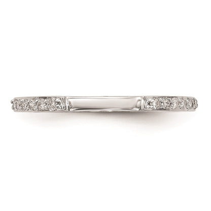 0.25ct. CZ Solid Real 14k White Gold Set of 2 Wedding Wedding Band Rings