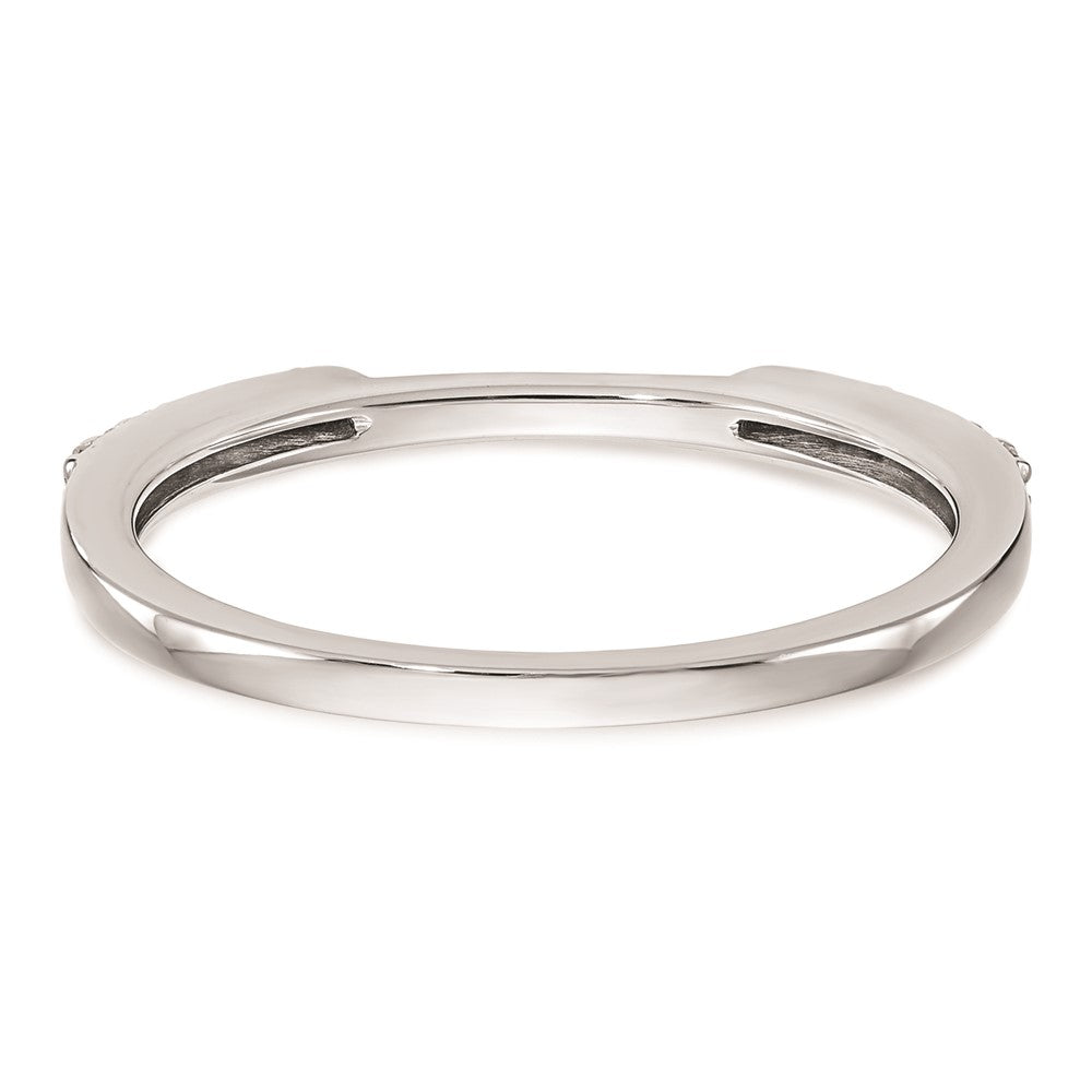 0.25ct. CZ Solid Real 14k White Gold Set of 2 Wedding Wedding Band Rings