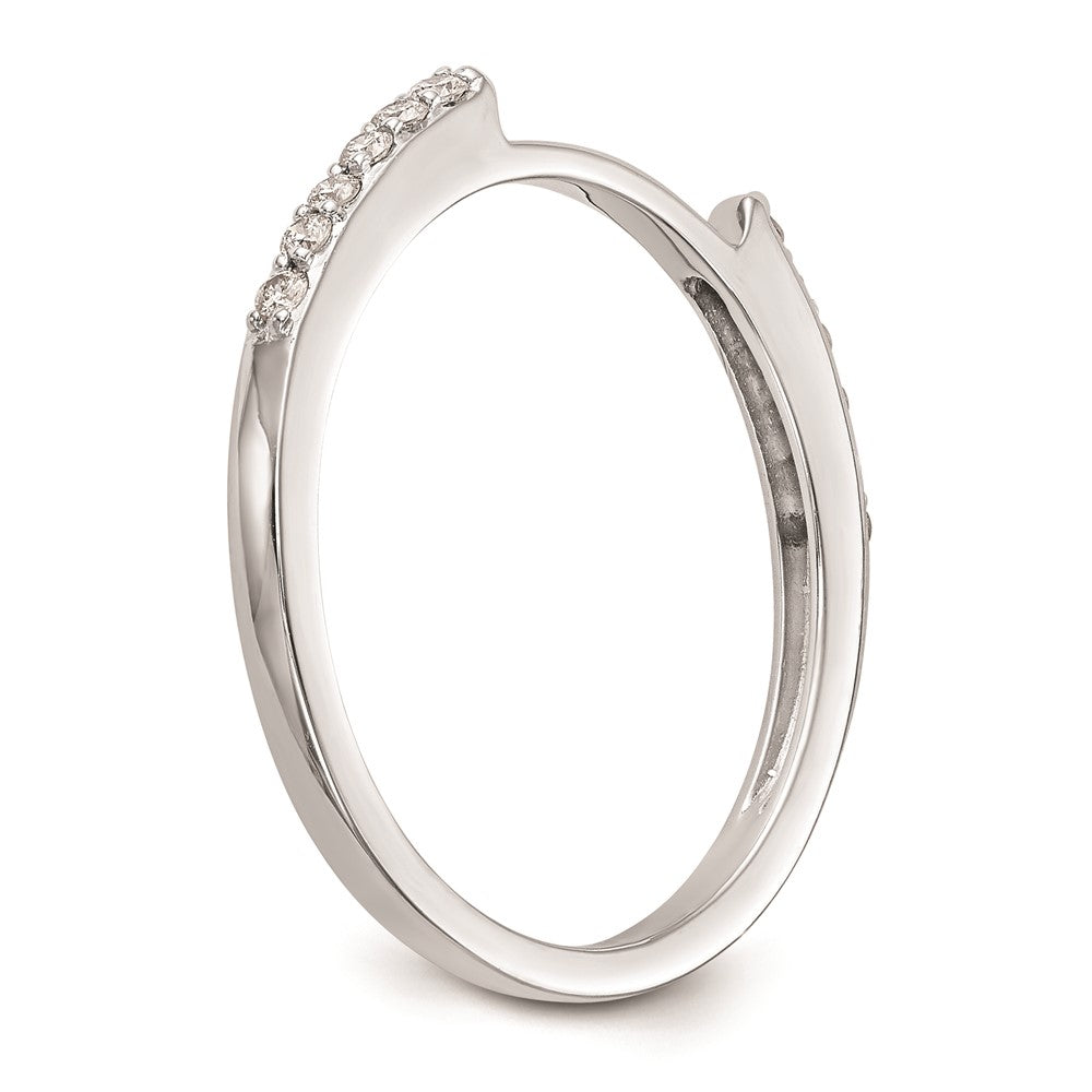 14k White Gold Real Diamond Set of 2 Wedding Bands