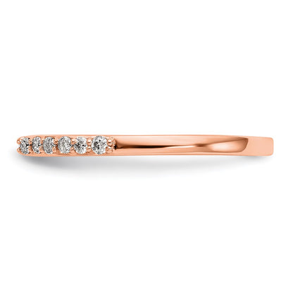 14K Rose Gold Real Diamond Set of 2 Wedding Bands