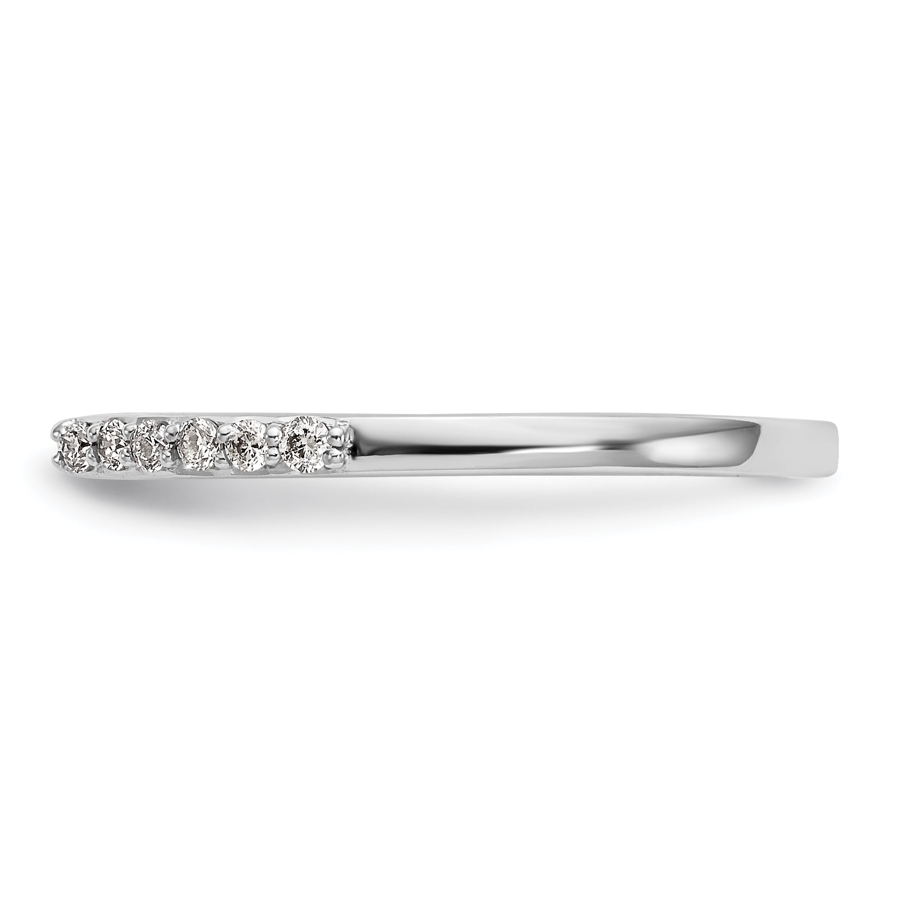 0.25ct. CZ Solid Real 14k White Gold Set of 2 Wedding Wedding Band Rings
