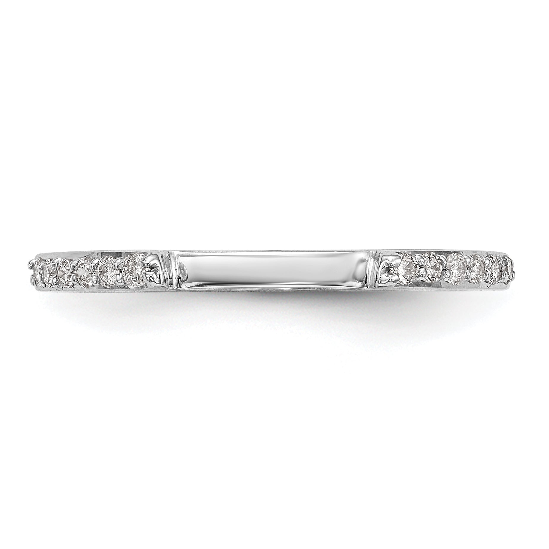 0.25ct. CZ Solid Real 14k White Gold Set of 2 Wedding Wedding Band Rings