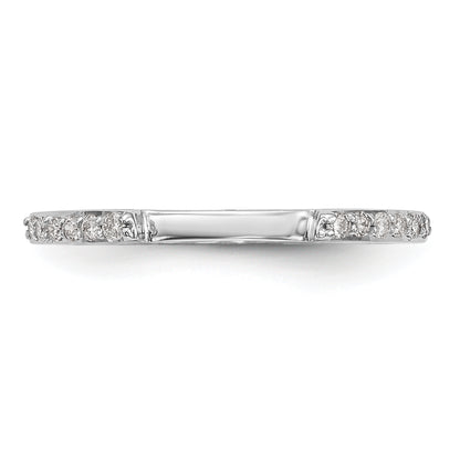 0.25ct. CZ Solid Real 14k White Gold Set of 2 Wedding Wedding Band Rings