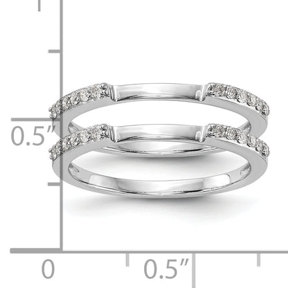 0.25ct. CZ Solid Real 14k White Gold Set of 2 Wedding Wedding Band Rings