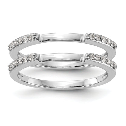 0.25ct. CZ Solid Real 14k White Gold Set of 2 Wedding Wedding Band Rings
