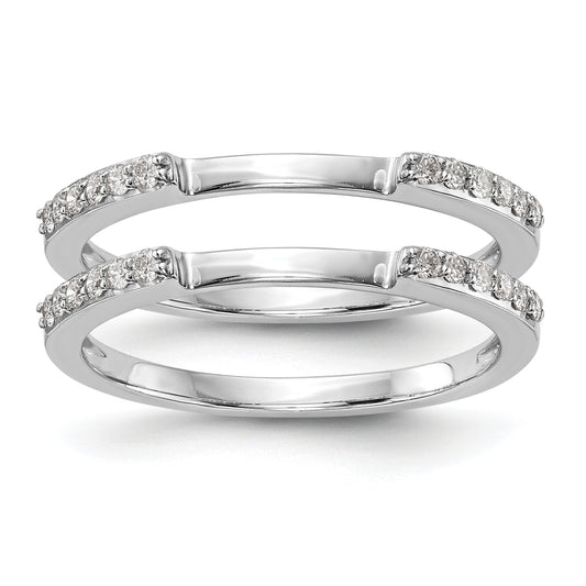 0.25ct. CZ Solid Real 14k White Gold Set of 2 Wedding Wedding Band Rings