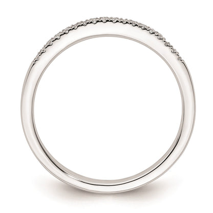 14k White Gold Real Diamond Wedding Band