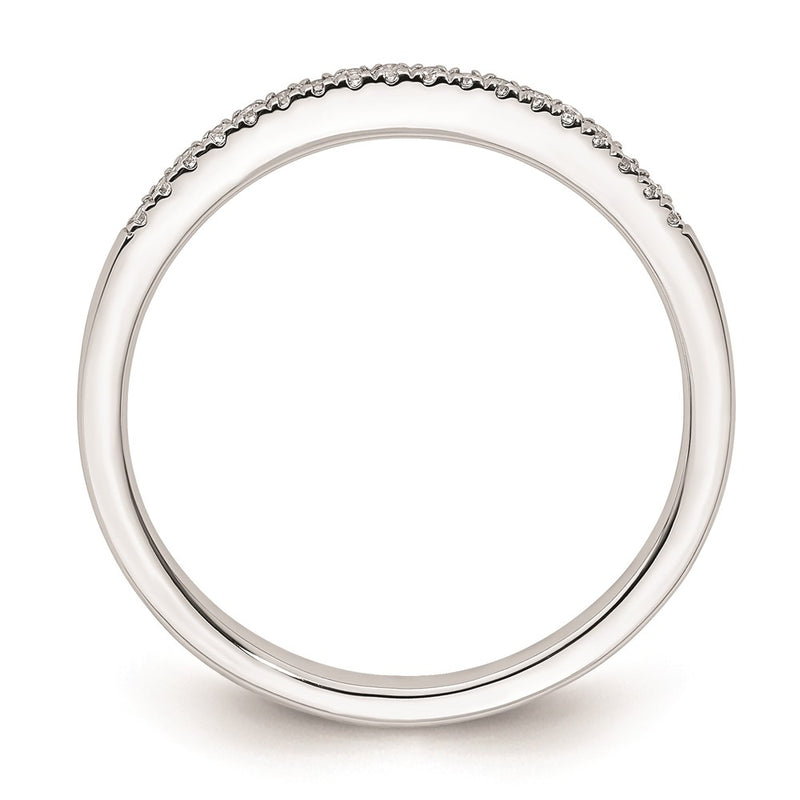 14k White Gold Real Diamond Wedding Band