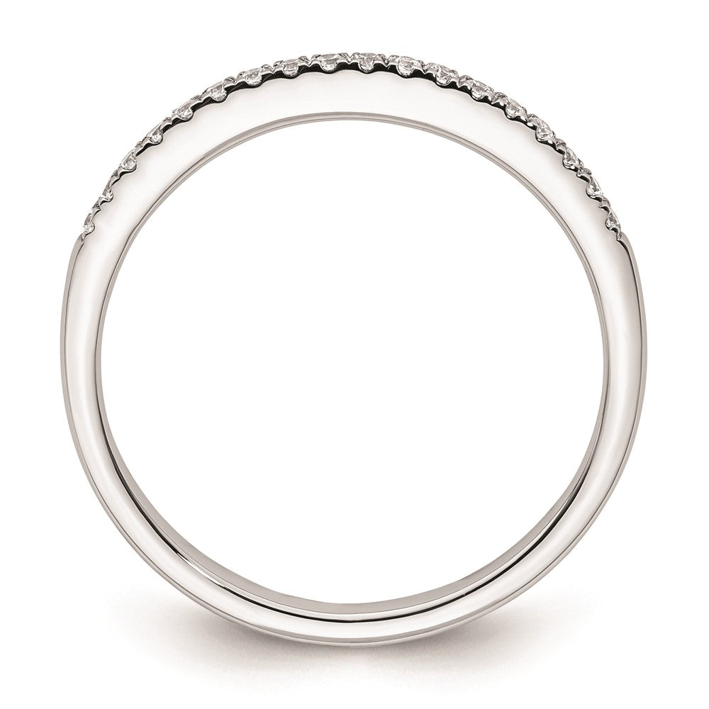 0.07ct. CZ Solid Real 14k White Gold Wedding Wedding Band Ring
