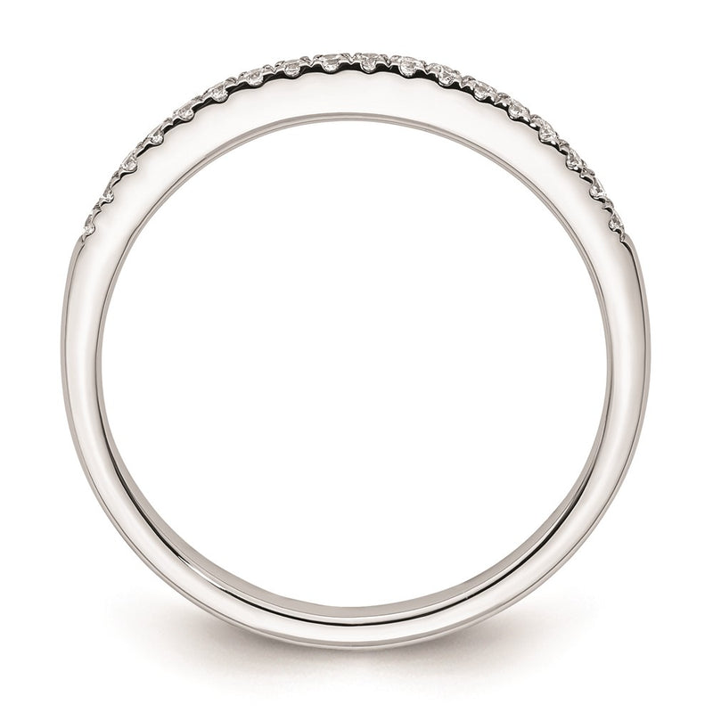 14k White Gold Real Diamond Wedding Band