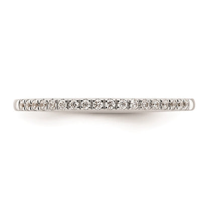 0.07ct. CZ Solid Real 14k White Gold Wedding Wedding Band Ring