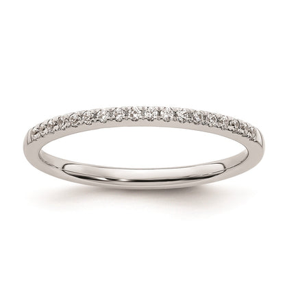 0.07ct. CZ Solid Real 14k White Gold Wedding Wedding Band Ring