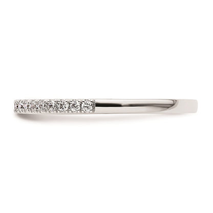 14k White Gold Real Diamond Wedding Band