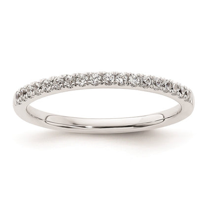 14k White Gold Real Diamond Wedding Band