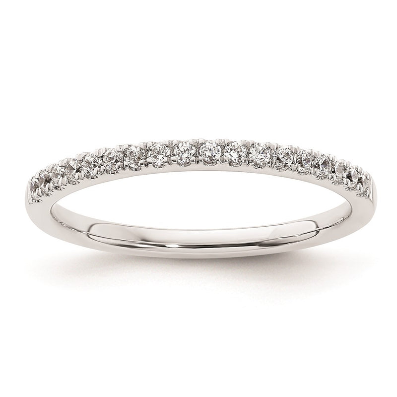 14k White Gold Real Diamond Wedding Band