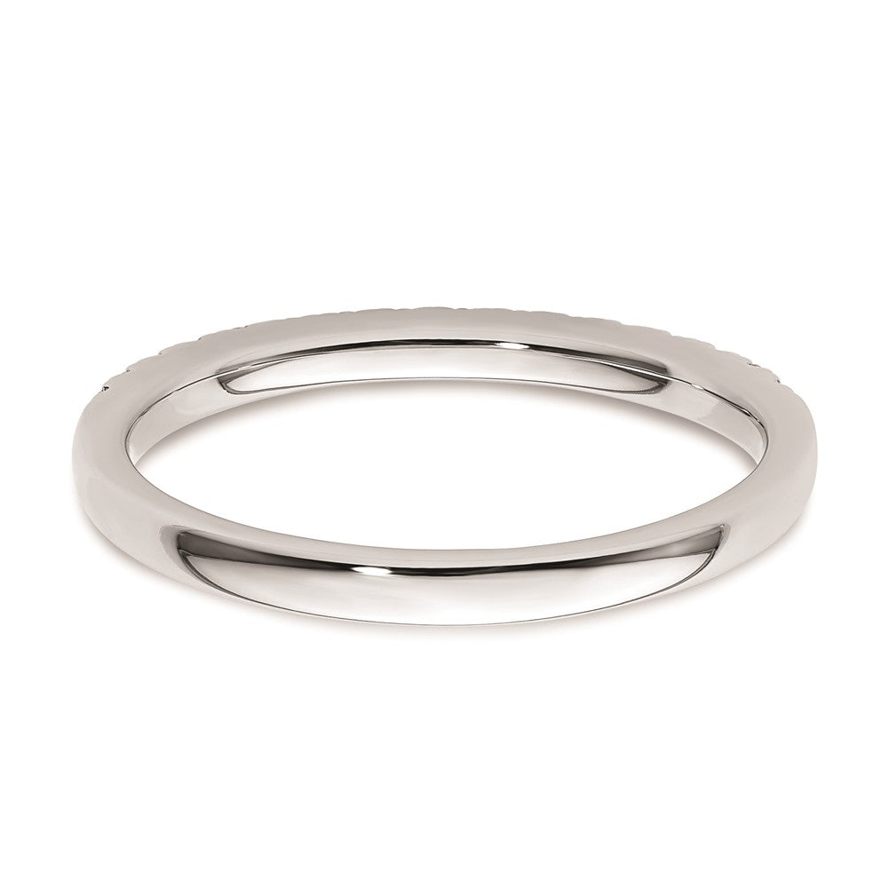 0.16ct. CZ Solid Real 14k White Gold Wedding Wedding Band Ring
