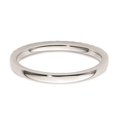 0.16ct. CZ Solid Real 14k White Gold Wedding Wedding Band Ring