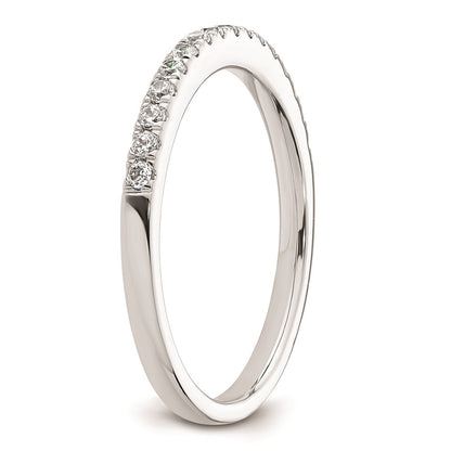 0.16ct. CZ Solid Real 14k White Gold Wedding Wedding Band Ring