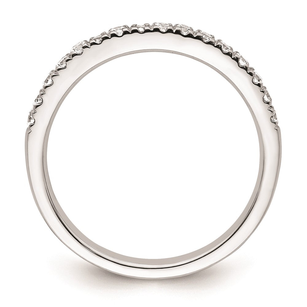 0.19ct. CZ Solid Real 14k White Gold Wedding Wedding Band Ring