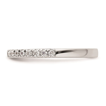 0.19ct. CZ Solid Real 14k White Gold Wedding Wedding Band Ring