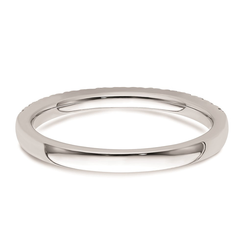 0.19ct. CZ Solid Real 14k White Gold Wedding Wedding Band Ring