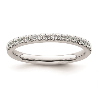 0.19ct. CZ Solid Real 14k White Gold Wedding Wedding Band Ring