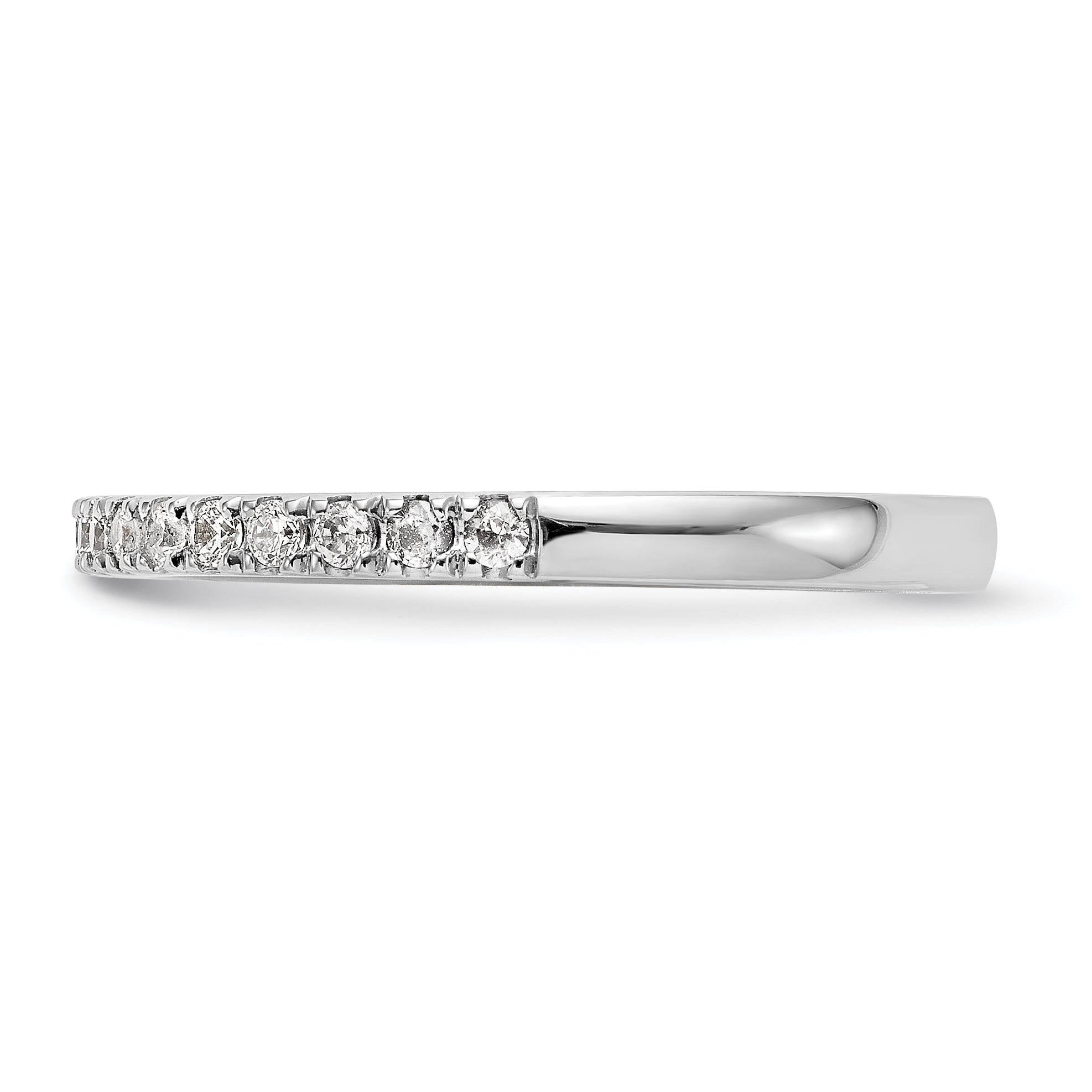 0.19ct. CZ Solid Real 14k White Gold Wedding Wedding Band Ring G-I