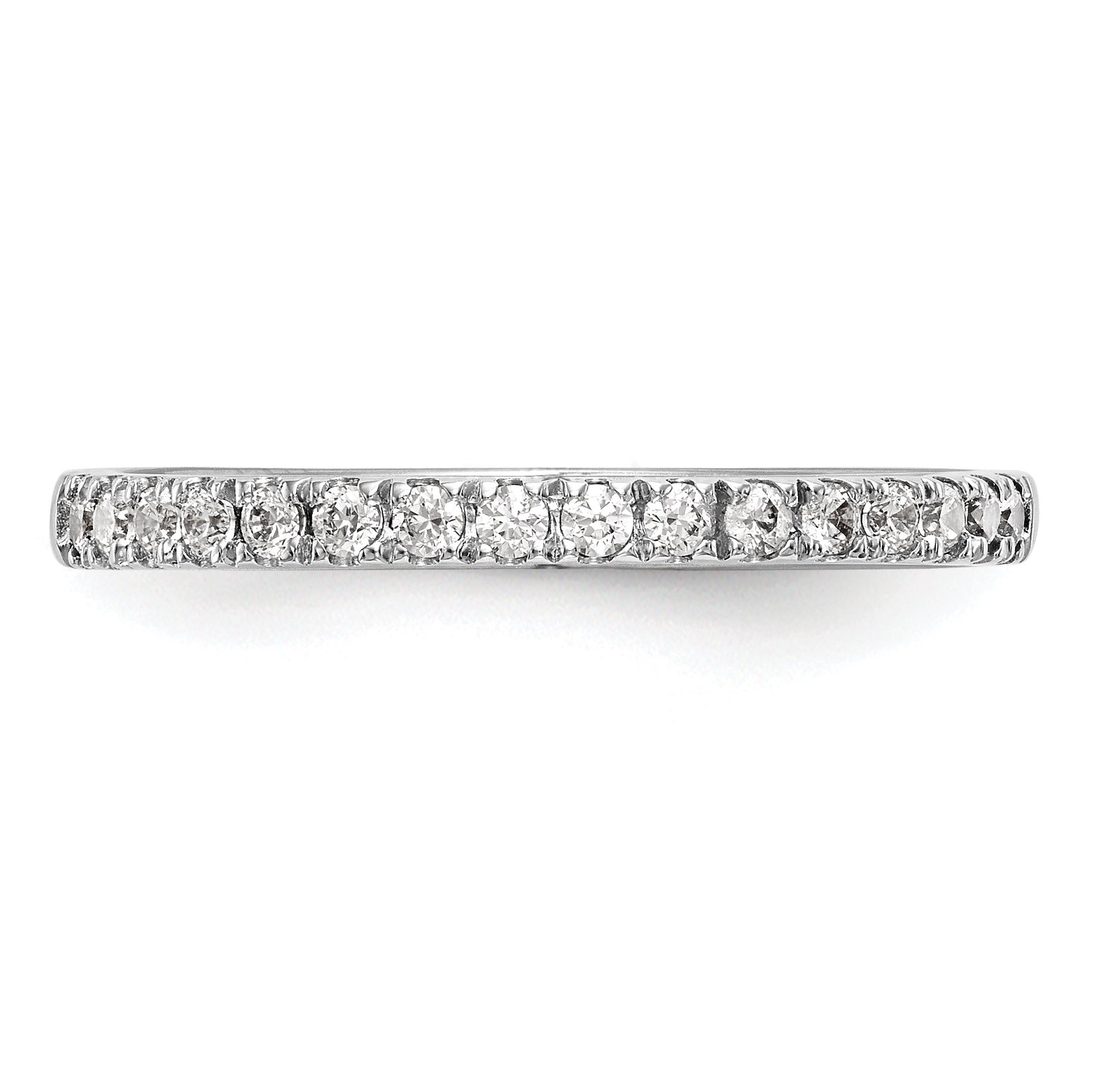 0.19ct. CZ Solid Real 14k White Gold Wedding Wedding Band Ring G-I