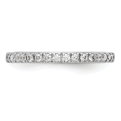 0.19ct. CZ Solid Real 14k White Gold Wedding Wedding Band Ring G-I