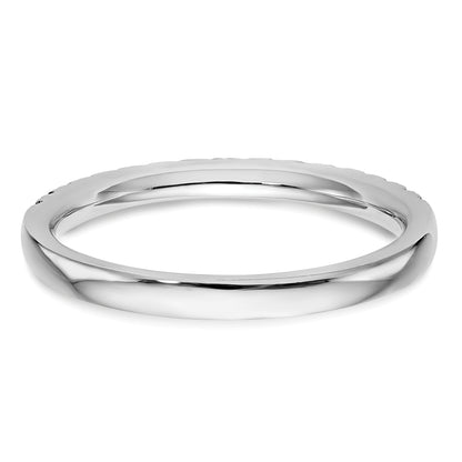 0.19ct. CZ Solid Real 14k White Gold Wedding Wedding Band Ring G-I