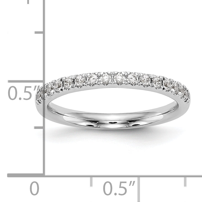 0.19ct. CZ Solid Real 14k White Gold Wedding Wedding Band Ring G-I